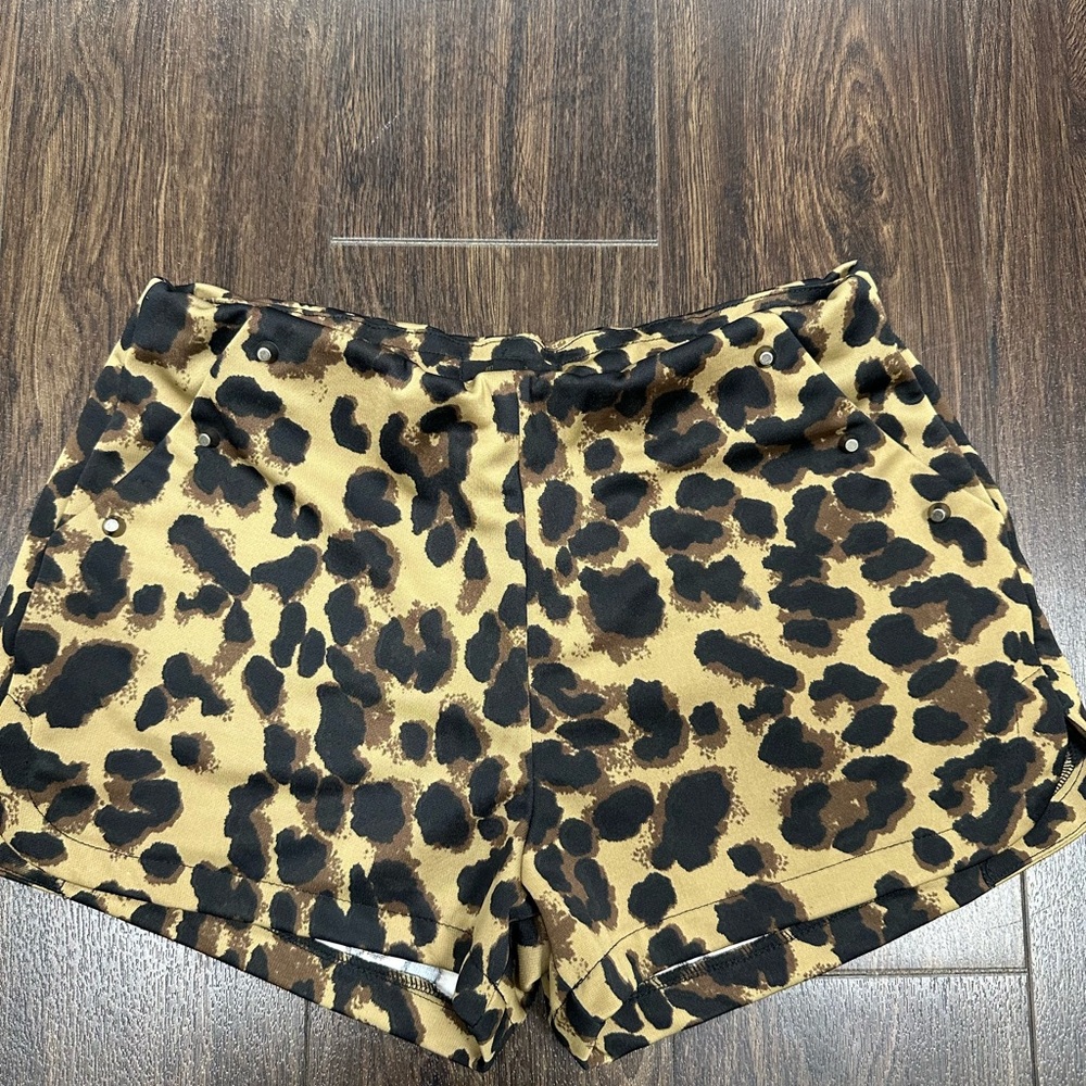 MINE Studded Leopard Print Shorts